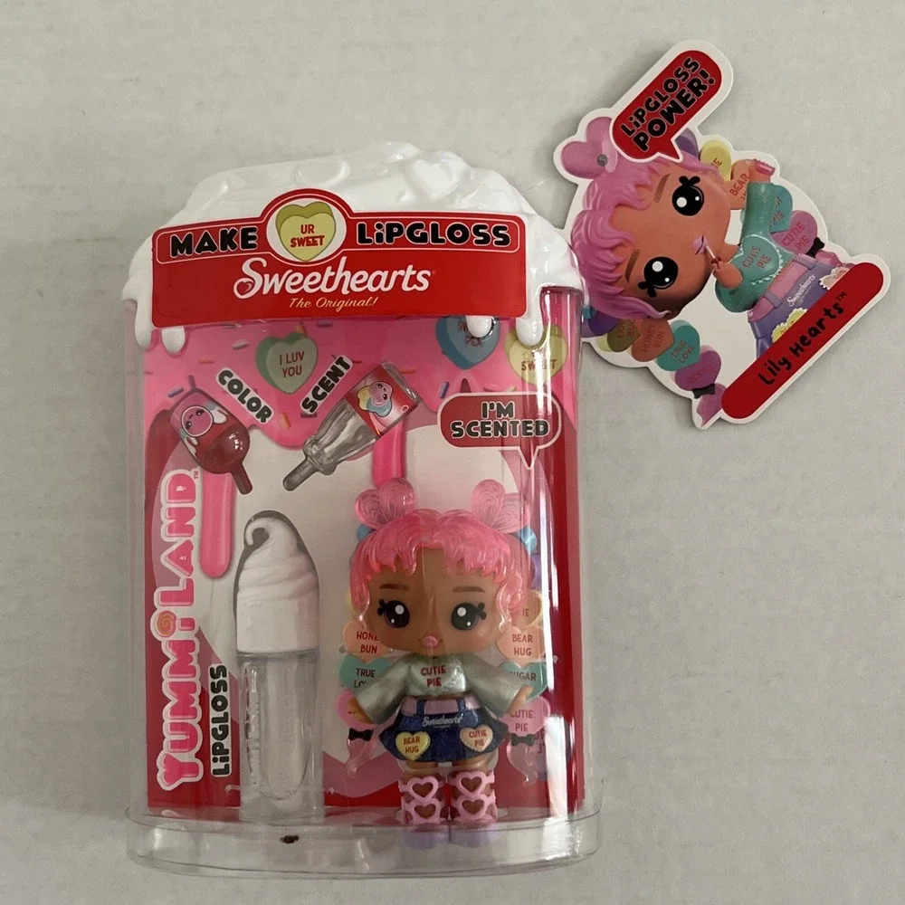 Yummiland Make Lipgloss Sweethearts The Original‎ Lily Hearts Doll [Scented!]